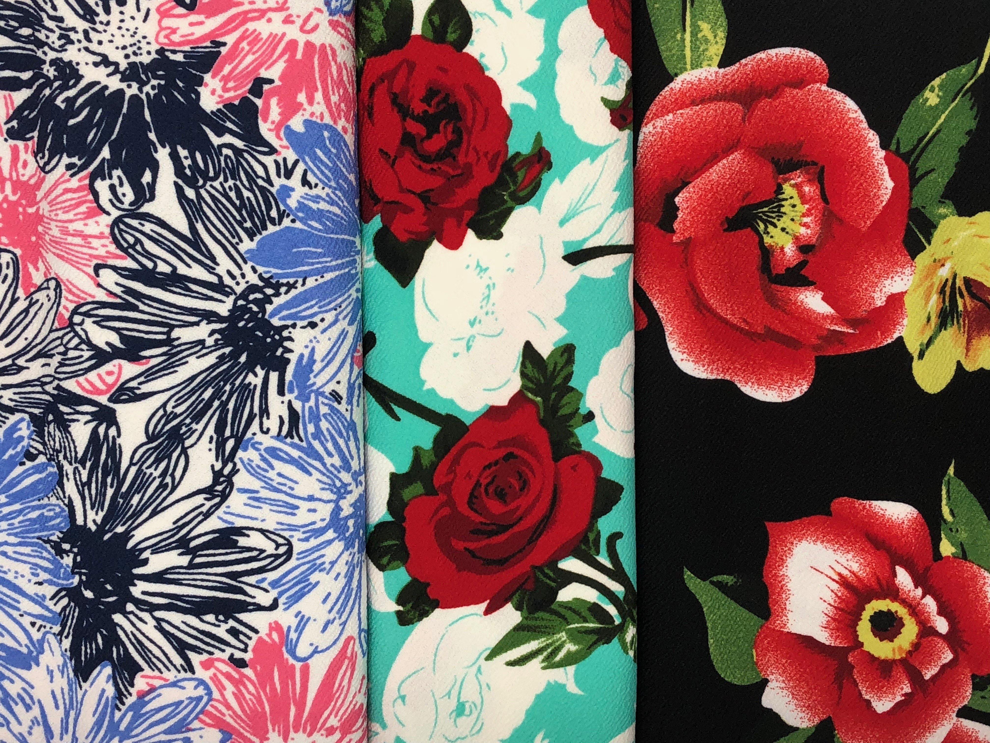 Liverpool Knit Floral Prints Fabric - Express Knit Inc.