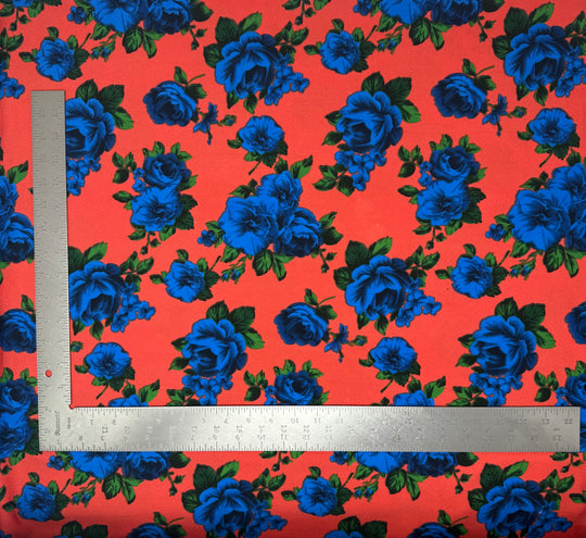 Liverpool Knit Floral Print Fabric