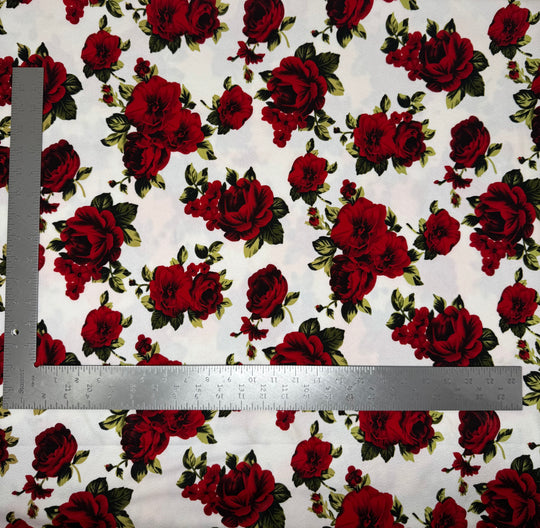 Liverpool Knit Floral Print Fabric