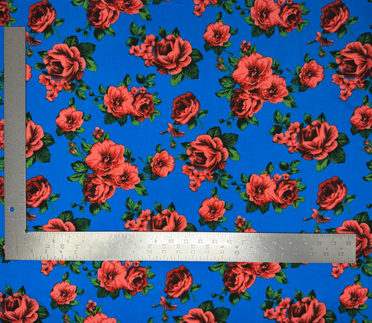 Liverpool Knit Floral Print Fabric