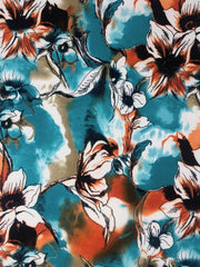 Techno Knit Floral Print Fabric - wholesale fabric