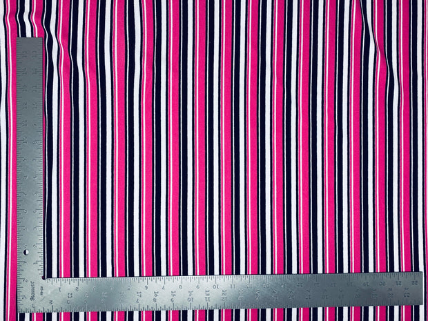 Techno Crepe Knit Multicolor Stripe Print Fabric - Express Knit Inc.