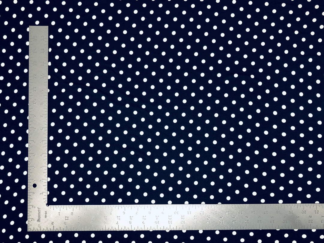 DTY Double Sided Brushed Knit Small Polka Dot Print Fabric | Express Knit Inc.