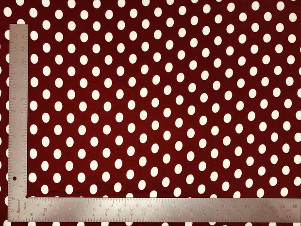 DTY Double Sided Brushed Knit Big Polka Dot Print Fabric - Express Knit Inc.