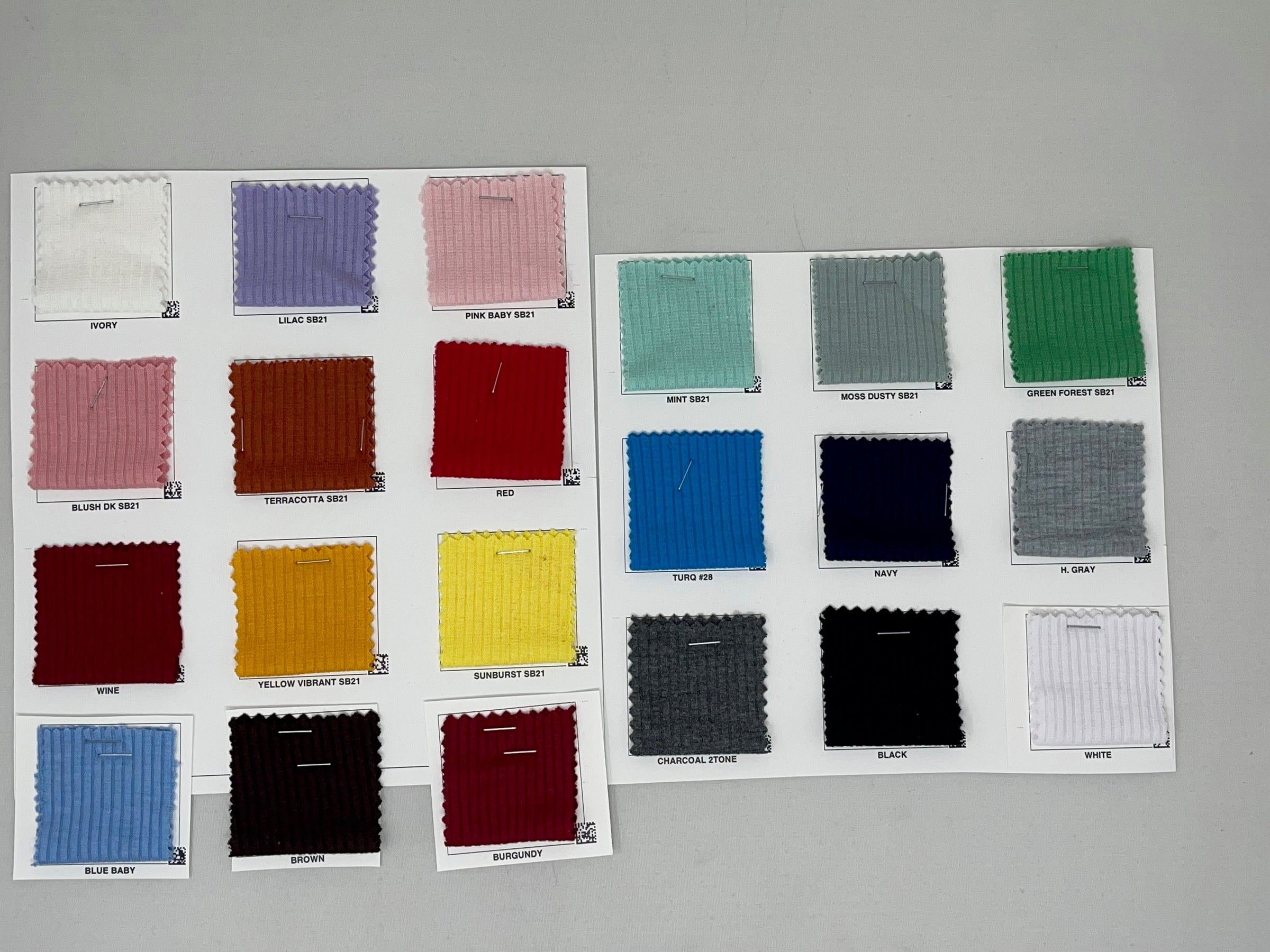 Solid Rib Knit Fabric