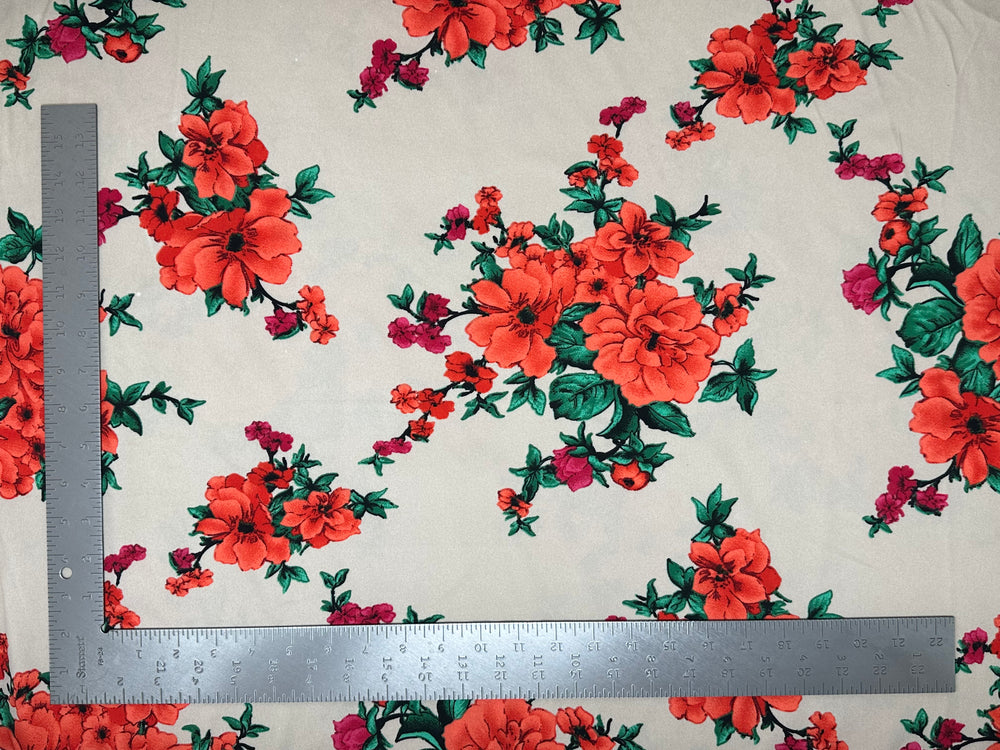 Techno Crepe Knit Floral Print Fabric | Express Knit Inc.