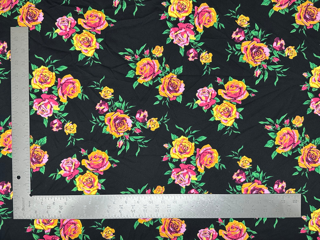 Techno Crepe Knit Floral Print Fabric | Express Knit Inc.