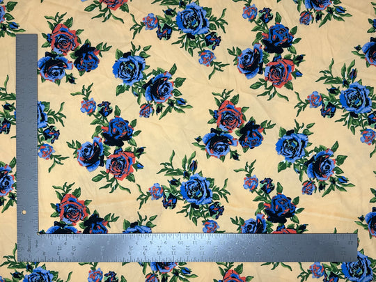 Techno Crepe Knit Floral Print Fabric | Express Knit Inc.