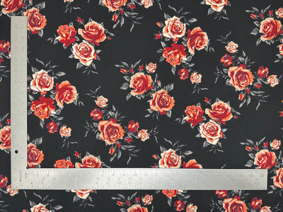 Techno Crepe Knit Floral Print Fabric