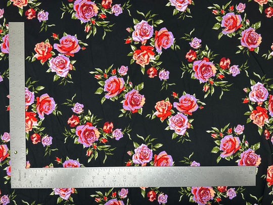 Techno Crepe Knit Floral Print Fabric | Express Knit Inc.