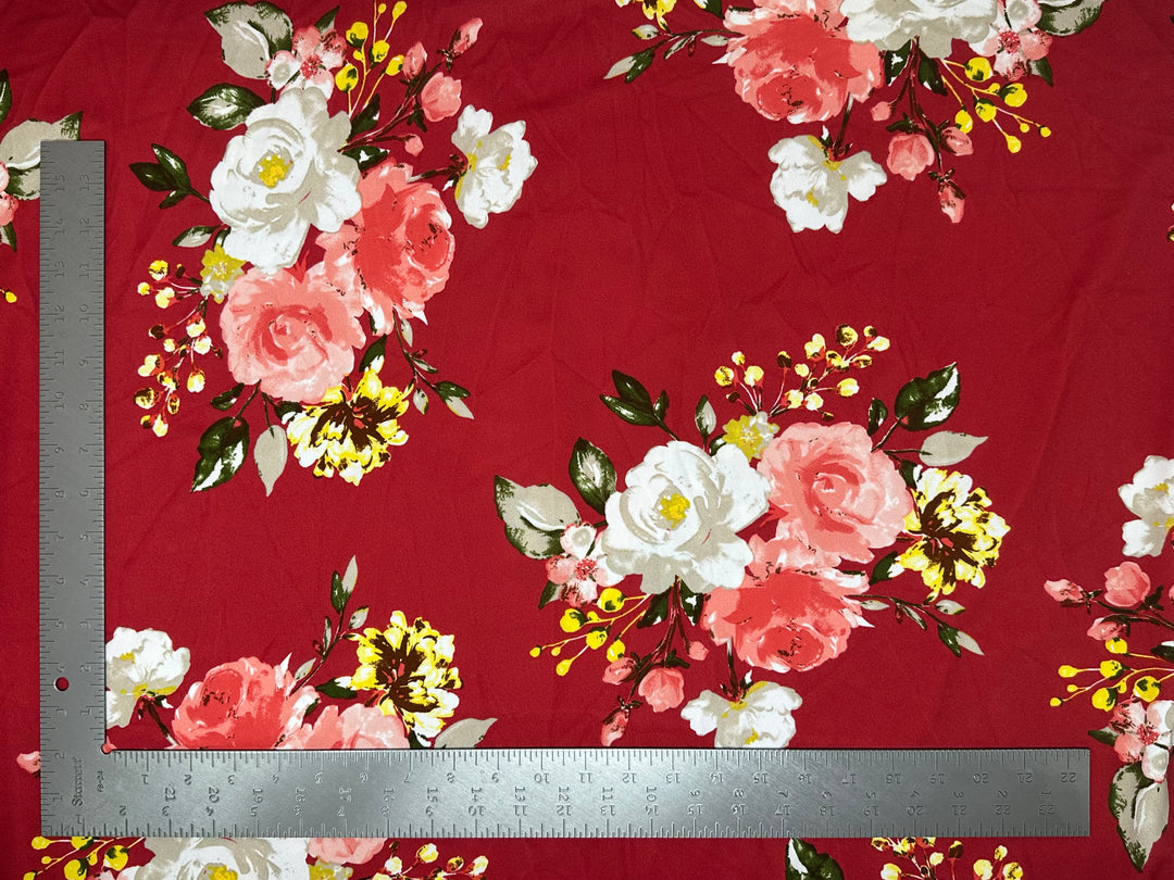 Techno Crepe Knit Floral Print Fabric | Express Knit Inc.