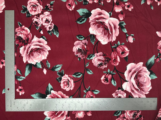 Techno Crepe Knit Floral Print Fabric | Express Knit Inc.