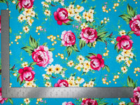 Techno Crepe Knit Floral Print Fabric