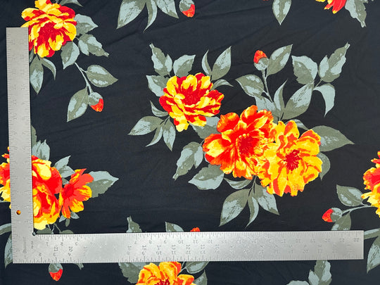 Techno Crepe Knit Floral Print Fabric | Express Knit Inc.