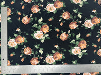 Techno Crepe Knit Floral Print Fabric