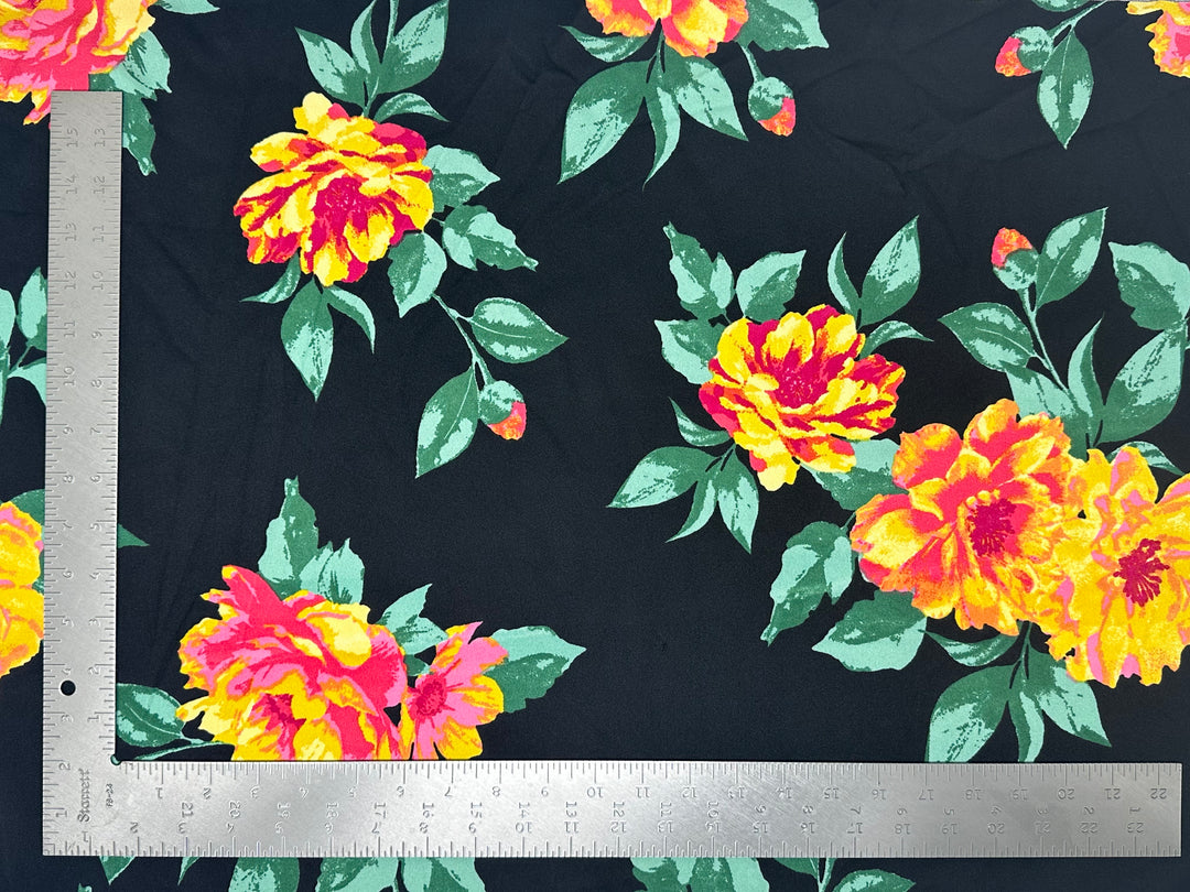 Techno Crepe Knit Floral Print Fabric | Express Knit Inc.