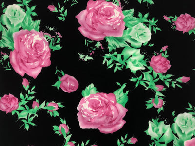 ITY Knit Floral Print Fabric - wholesale fabric