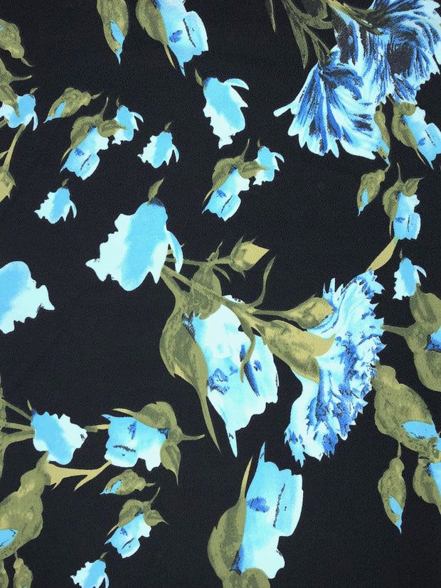 Liverpool Knit Floral Print Fabric - wholesale fabric