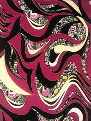 Techno Knit Paisley Print Fabric - wholesale fabric