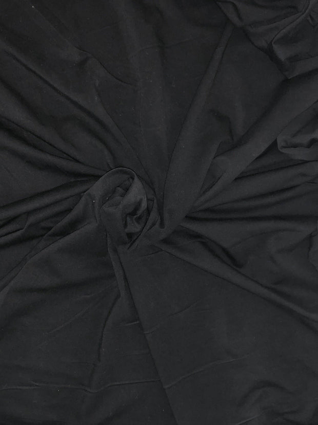 Black Cotton Lycra Fabric-110959