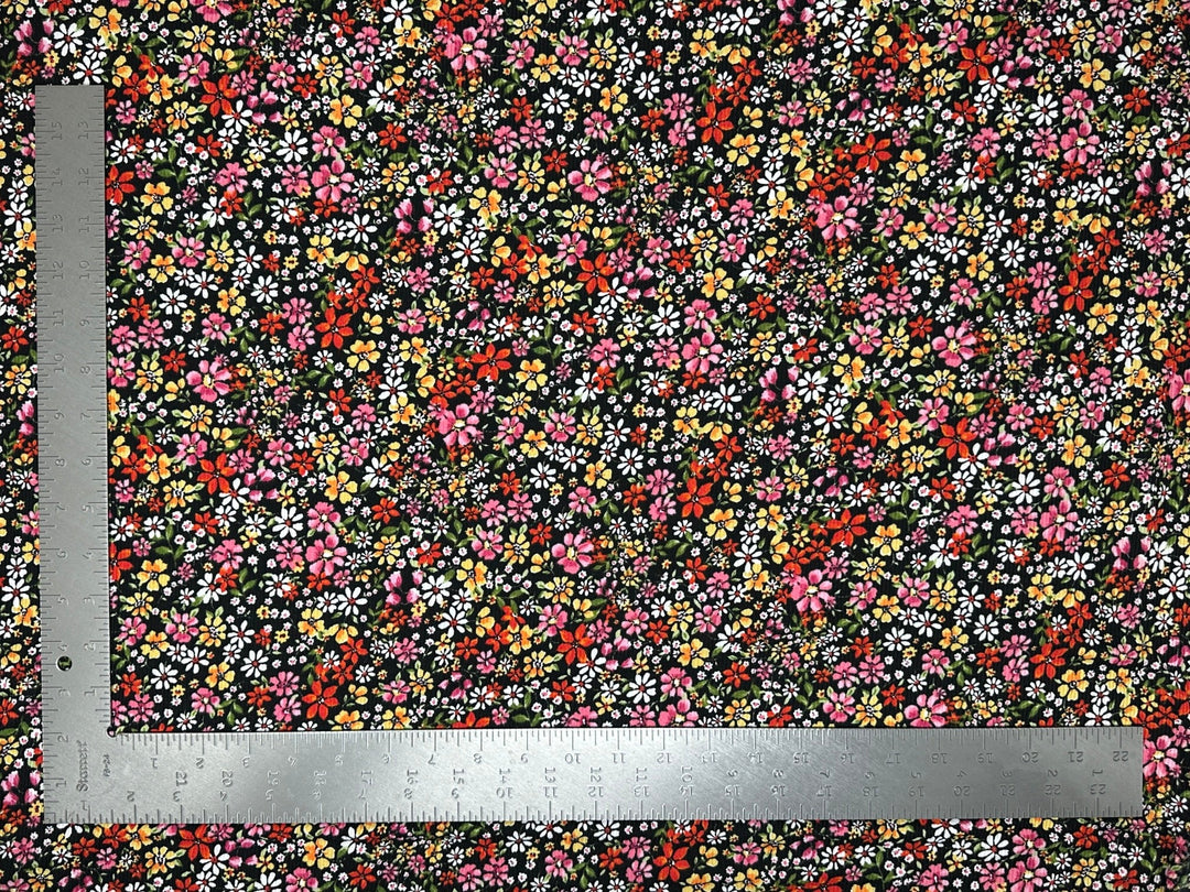 4x2 Brushed Rib Knit Floral Print Fabric | Express Knit Inc.