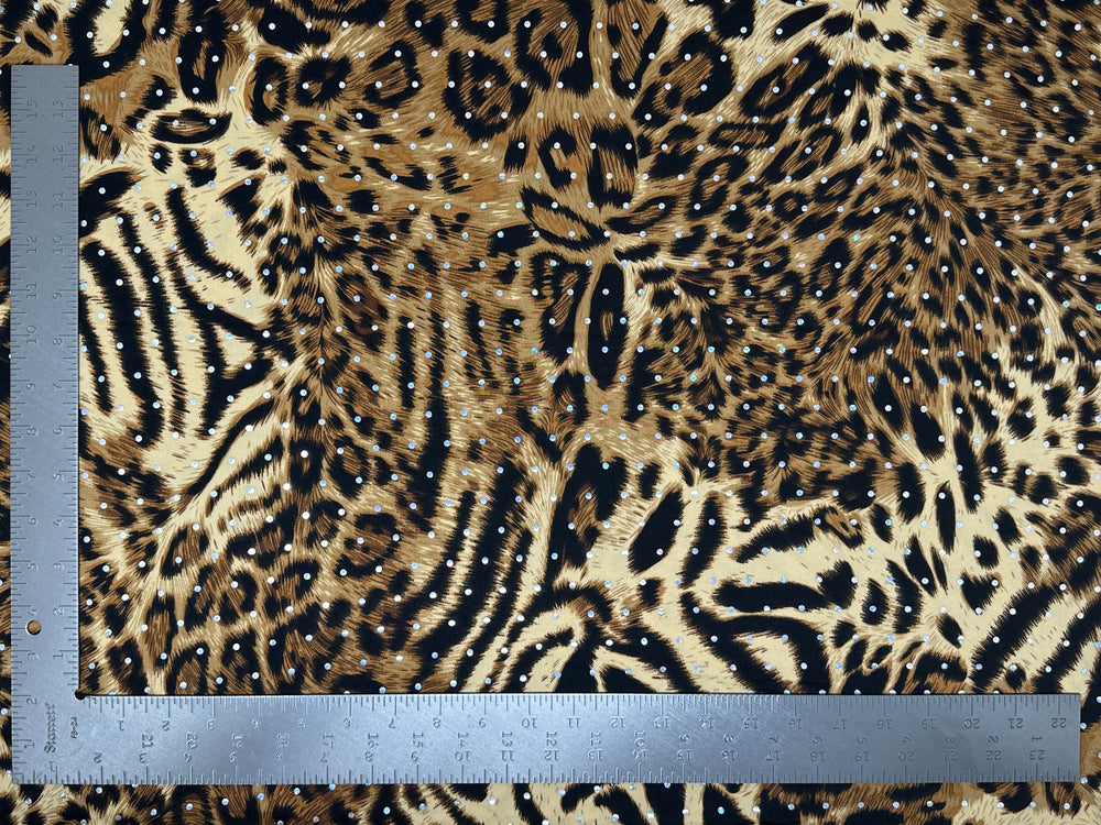 ITY Knit Animal Print With Sequins Fabric - Express Knit Inc.