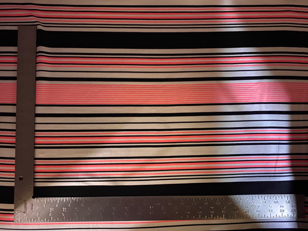Liverpool Knit Horizontal Multicolor Stripe Print Fabric - Express Knit Inc.