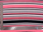 Liverpool Knit Horizontal Multicolor Stripe Print Fabric - Express Knit Inc.