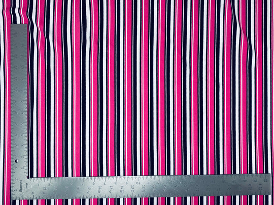 Techno Crepe Knit Multicolor Stripe Print Fabric | Express Knit Inc.