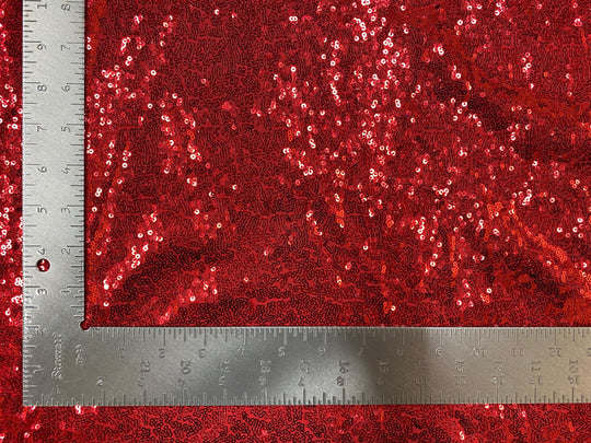 3mm Mini Shiny Sequins on Poly Spandex Mesh Fabric | Express Knit Inc.