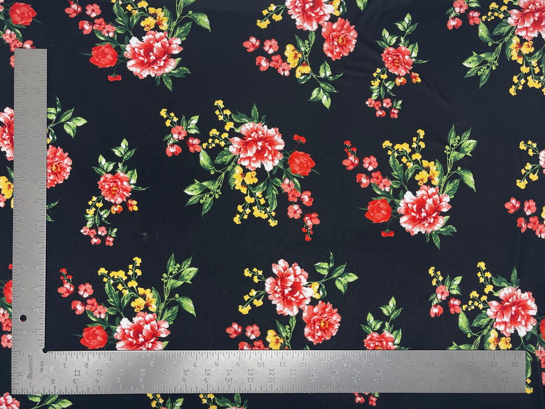 DTY Double Sided Brushed Knit Floral Print Fabric | Express Knit Inc.