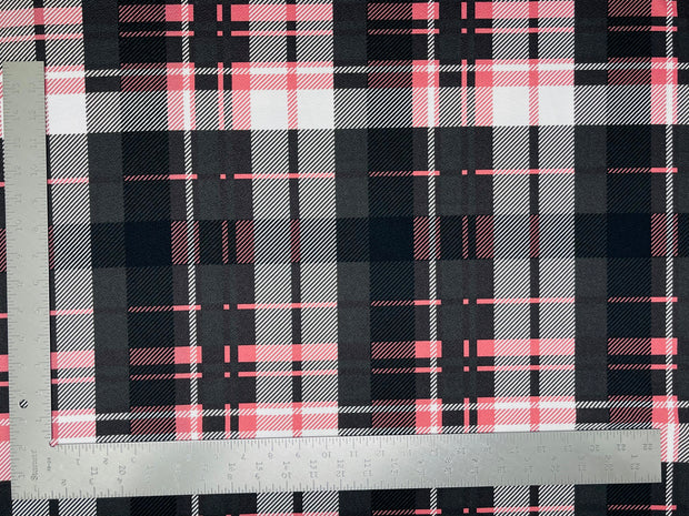 Liverpool Knit Plaid Print Fabric