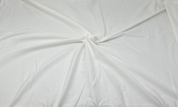 Cotton Jersey Lycra Spandex Knit Stretch Fabric 58/60 inch Wide (White)