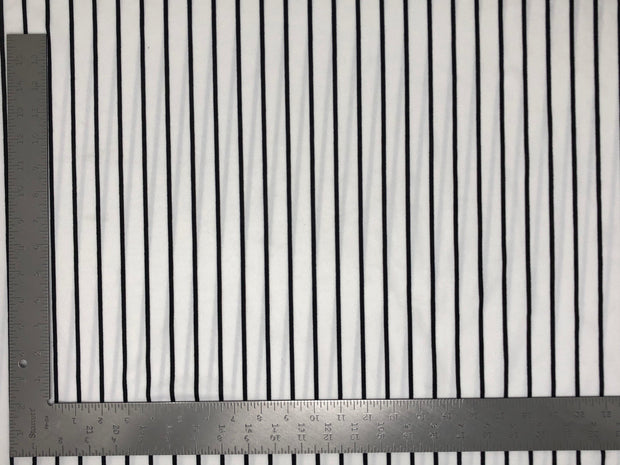 Techno Crepe Knit Vertical Summer Stripe Print Fabric - Express Knit Inc.
