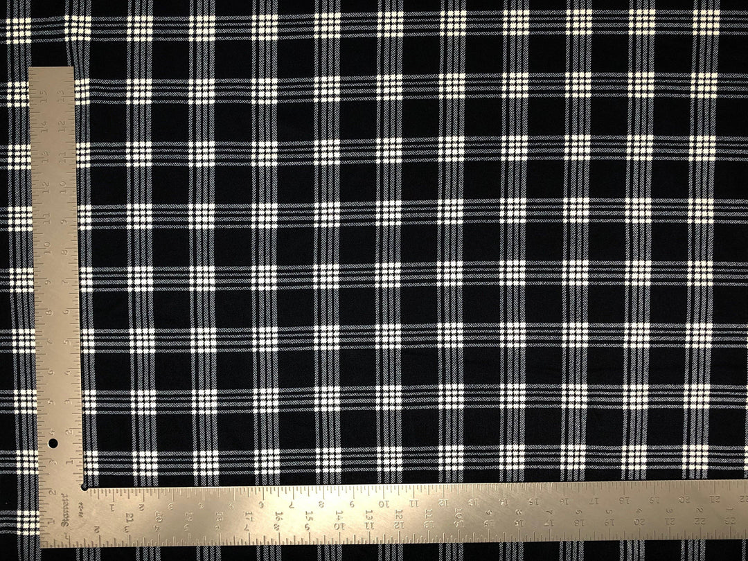 Techno Crepe Knit Plaid Checkered #2 Print Fabric | Express Knit Inc.