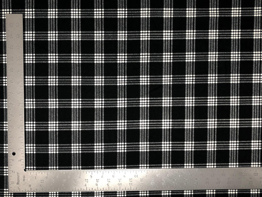 Techno Crepe Knit Plaid Checkered #2 Print Fabric | Express Knit Inc.