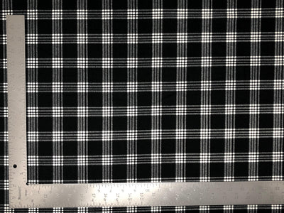 Techno Crepe Knit Plaid Checkered #2 Print Fabric | Express Knit Inc.
