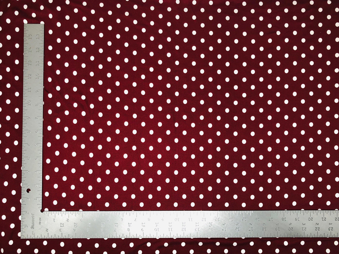 DTY Double Sided Brushed Knit Small Polka Dot Print Fabric | Express Knit Inc.