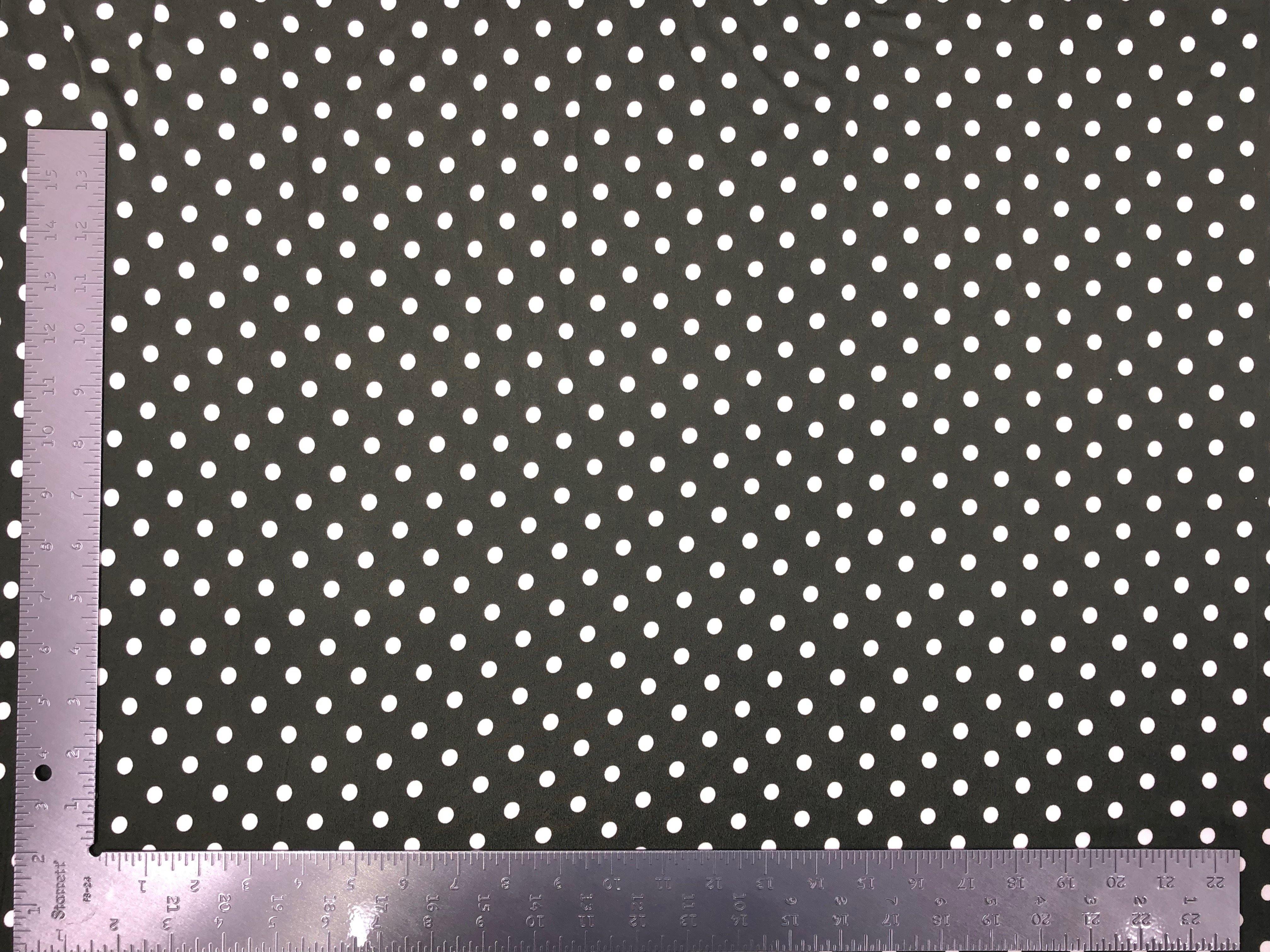 DTY Double Sided Brushed Knit Small Polka Dot Print Fabric | Express Knit Inc.