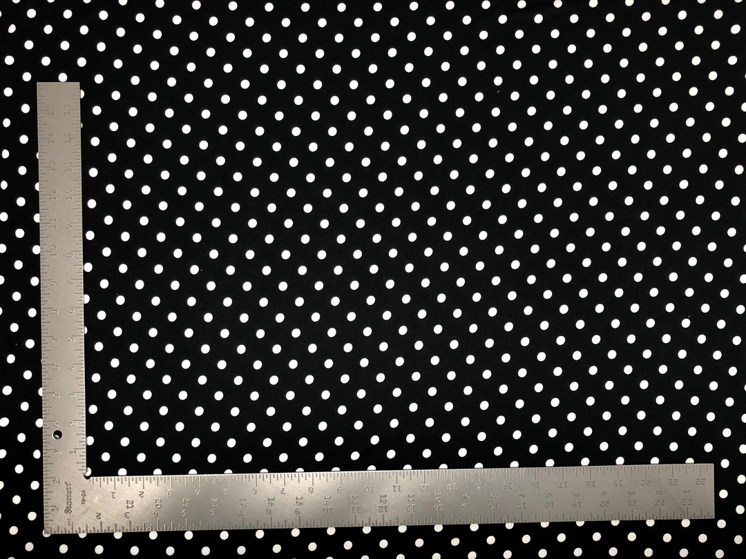 DTY Double Sided Brushed Knit Small Polka Dot Print Fabric | Express Knit Inc.