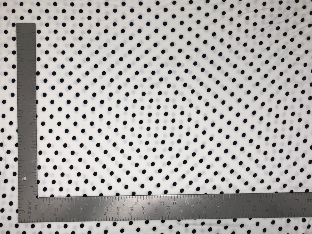 DTY Double Sided Brushed Knit Small Polka Dot Print Fabric | Express Knit Inc.