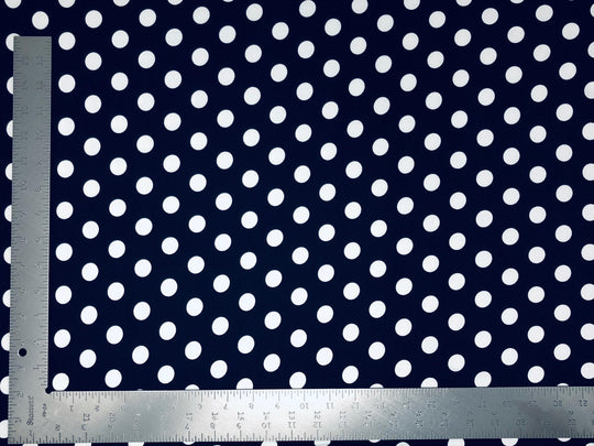 DTY Double Sided Brushed Knit Big Polka Dot Print Fabric | Express Knit Inc.