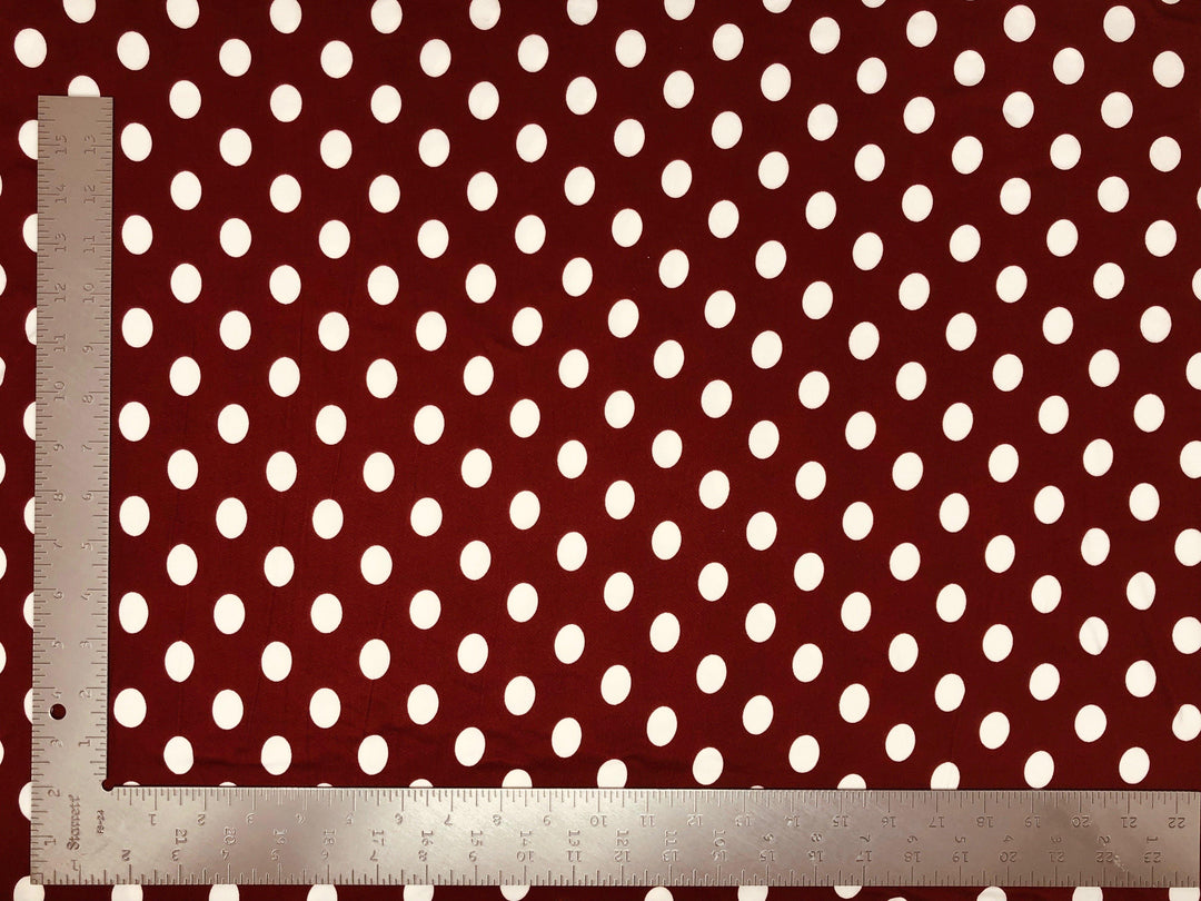 DTY Double Sided Brushed Knit Big Polka Dot Print Fabric | Express Knit Inc.