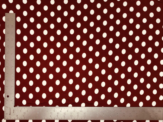 DTY Double Sided Brushed Knit Big Polka Dot Print Fabric | Express Knit Inc.