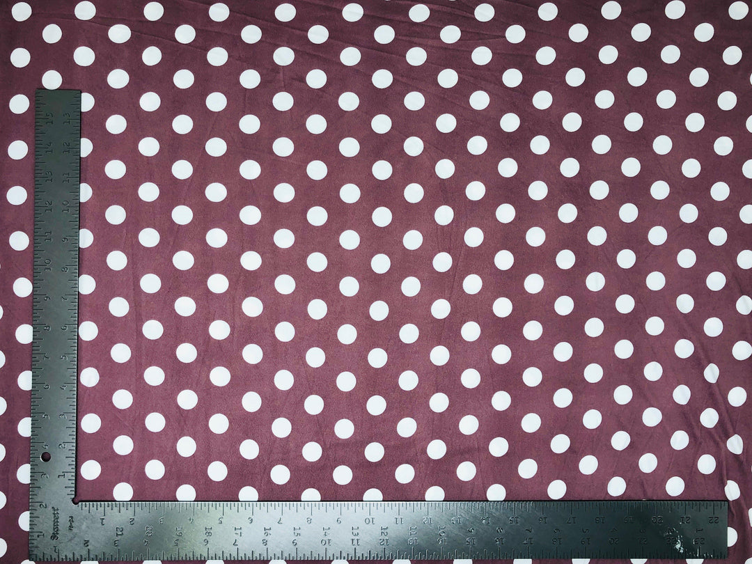 DTY Double Sided Brushed Knit Big Polka Dot Print Fabric | Express Knit Inc.