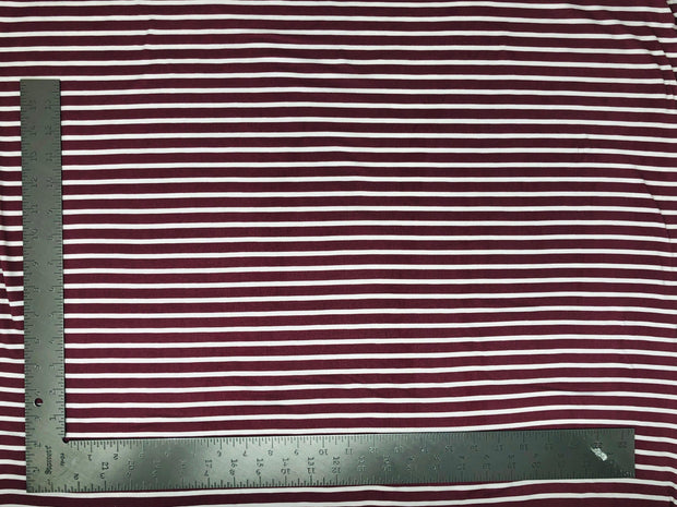 DTY Double Sided Brushed Knit Horizontal Summer Stripes Print Fabric - Express Knit Inc.