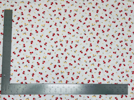 4x2 Brushed Rib Knit Floral Print Fabric | Express Knit Inc.