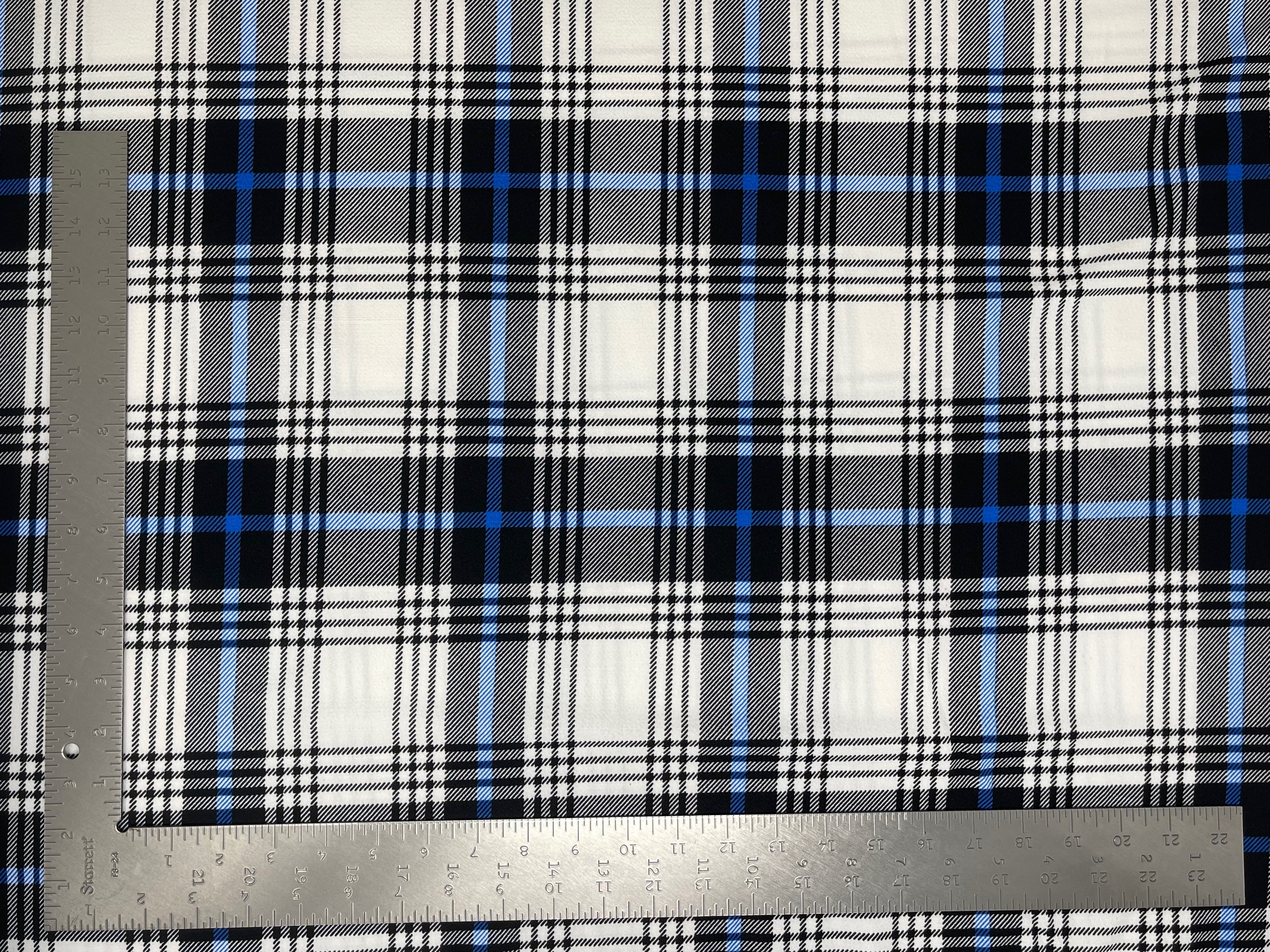 liverpool knit plaid print fabric express knit - 0