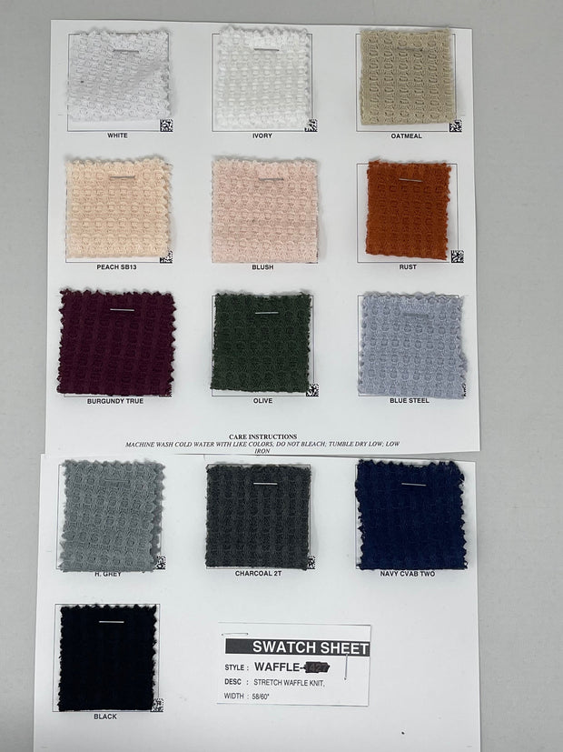 Waffle Knit Solid Fabric | Express Knit Inc.