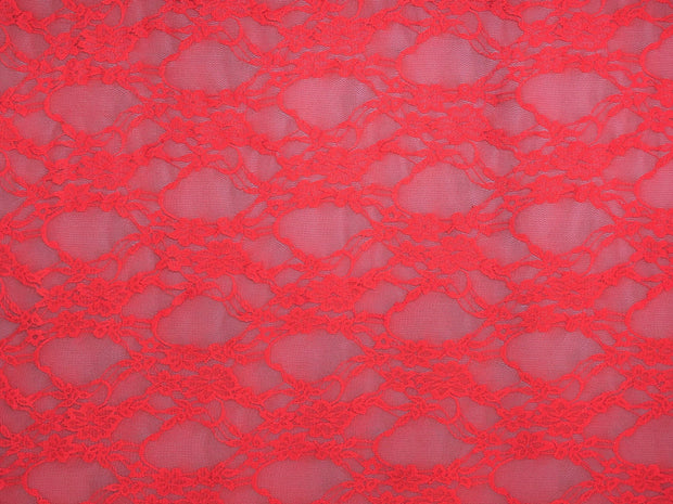 Red lace fabric